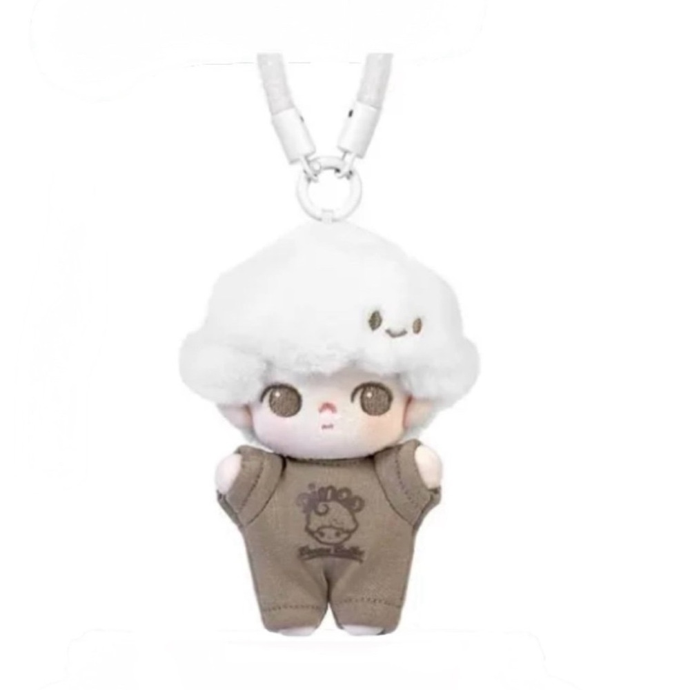 ✅ DIMOO ✅ CRUSH ON COFFEE SERIES-SOFT-FACED PLUSH KEYCHAIN COCONUT LATTE NEW!